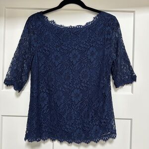 Pim + Larkin Griffin Boatneck Lace Top Size M